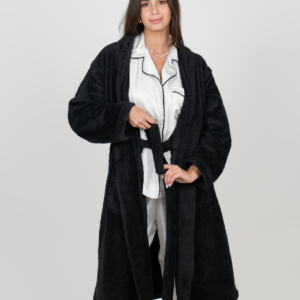 Easy Wrap Long Fuzzy Robe